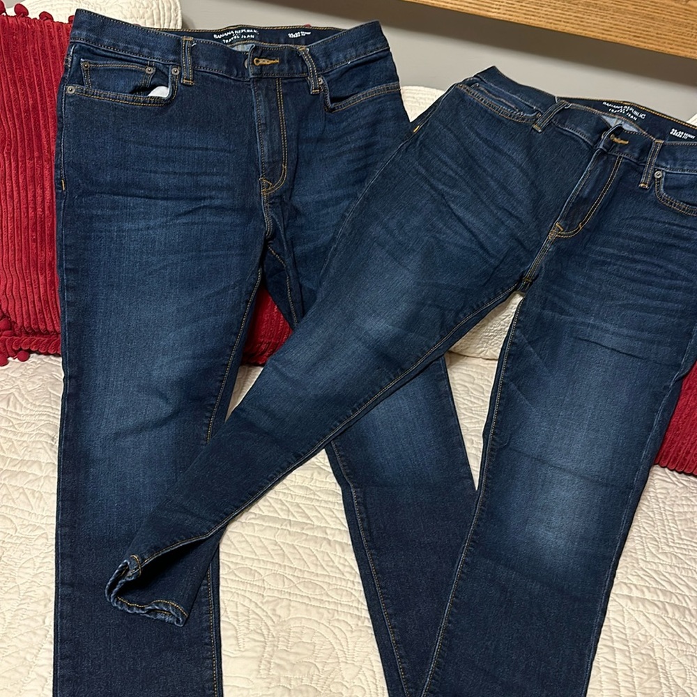 Banana Republic Men's Skinny Jeans - Dark Blue